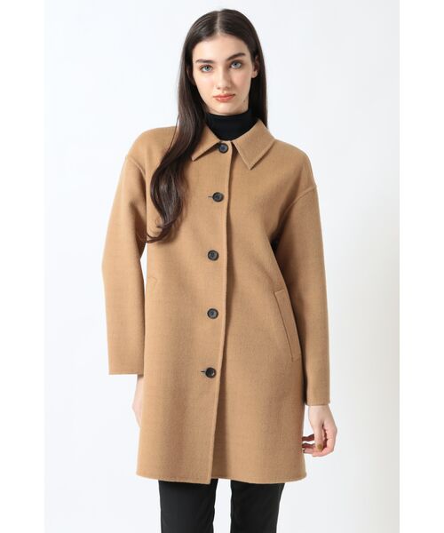 DAKS / ダックス その他アウター | ウール ショートステンカラーコート（キャメル）