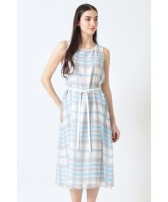 DAKS / ダックス ドレス | 50周年アニバーサリーチェック シフォンワンピース