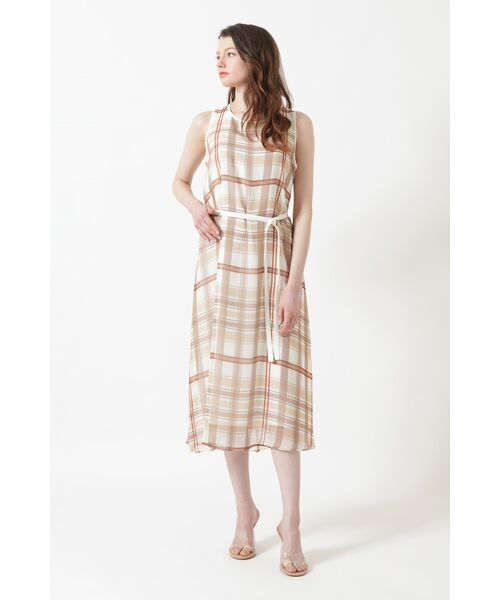 DAKS / ダックス ドレス | 50周年アニバーサリーチェック シフォンワンピース | 詳細8