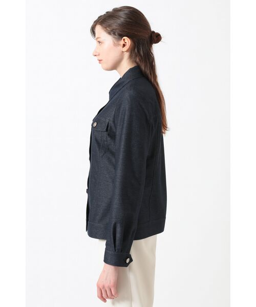DAKS / ダックス その他アウター | デニム調インレイカルゼ ストレッチブルゾン | 詳細1