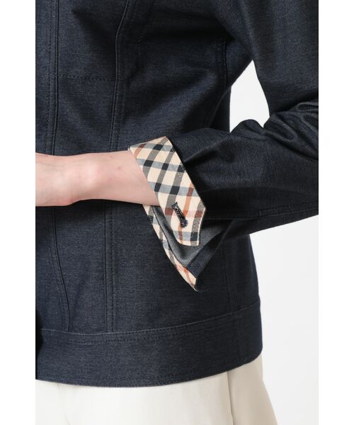 DAKS / ダックス その他アウター | デニム調インレイカルゼ ストレッチブルゾン | 詳細5