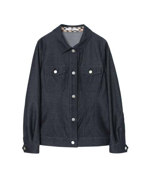 DAKS / ダックス その他アウター | デニム調インレイカルゼ ストレッチブルゾン | 詳細7