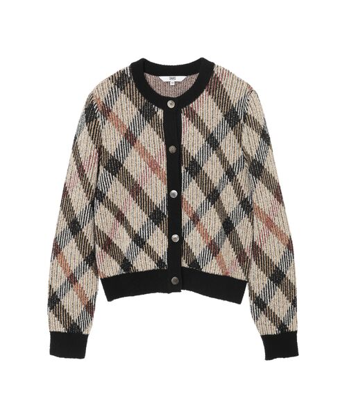 DAKS / ダックス その他トップス | ビッグチェック ジャカード クルーネックカーディガン | 詳細5