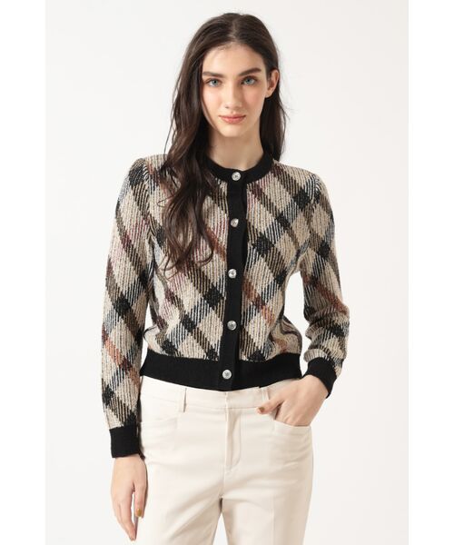 DAKS / ダックス その他トップス | ビッグチェック ジャカード クルーネックカーディガン（ハウスチェック）