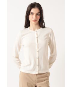 DAKS / ダックス その他トップス | キュプラ混クルーネックカーディガン ミニフリル袖