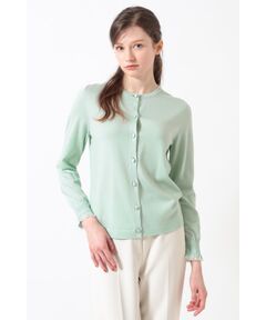 DAKS / ダックス その他トップス | キュプラ混クルーネックカーディガン ミニフリル袖