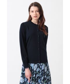 DAKS / ダックス その他トップス | キュプラ混クルーネックカーディガン ミニフリル袖