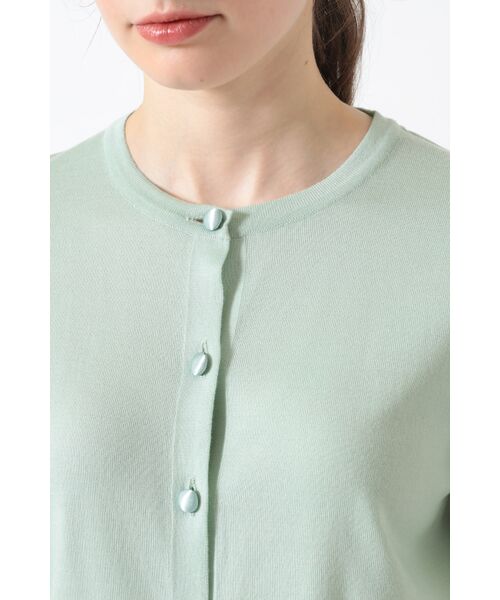 DAKS / ダックス その他トップス | キュプラ混クルーネックカーディガン ミニフリル袖 | 詳細3