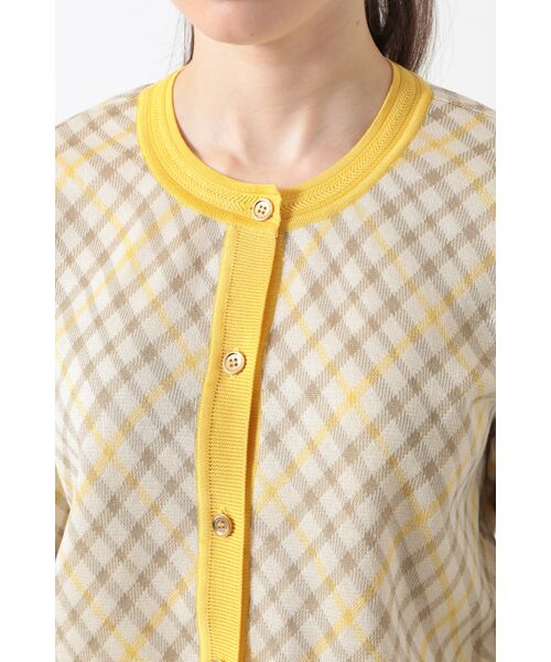 DAKS / ダックス その他トップス | 18G シルケットコットン チェックジャカードカーディガン | 詳細3