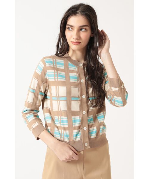 DAKS / ダックス その他トップス | 50th アニバーサリーチェック インターシャカーディガン（50thSチェック）