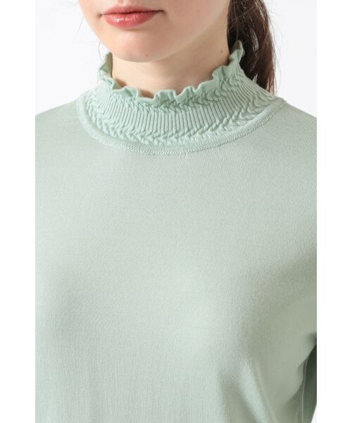 DAKS / ダックス その他トップス | キュプラ混ハイネックプルオーバー ミニフリル | 詳細3