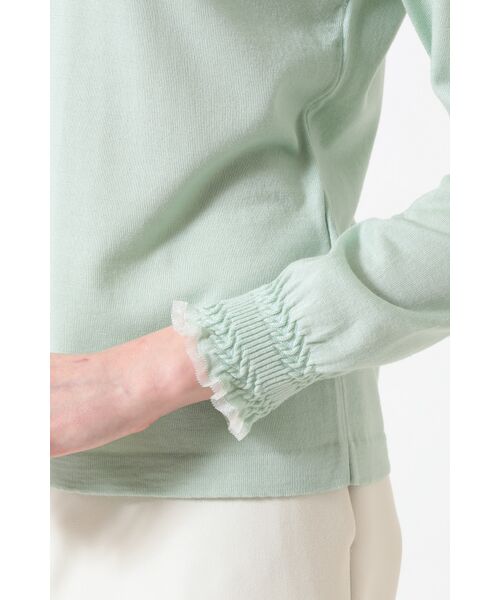 DAKS / ダックス その他トップス | キュプラ混ハイネックプルオーバー ミニフリル | 詳細4