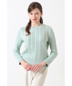 DAKS / ダックス その他トップス | ミックスケーブル ニットプルオーバー（無撚コットン）