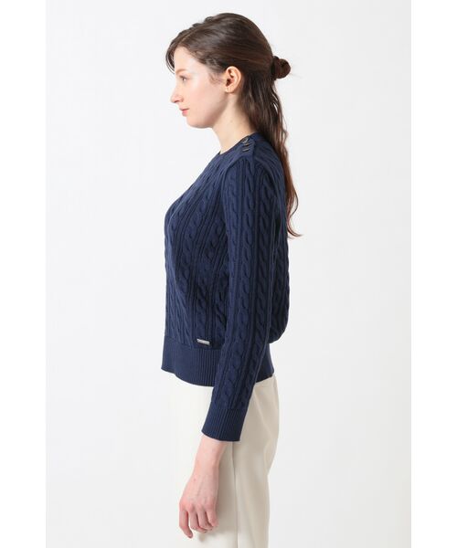 DAKS / ダックス その他トップス | ミックスケーブル ニットプルオーバー（無撚コットン） | 詳細1