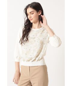 DAKS / ダックス その他トップス | フローラルプリントコンビ クルーネックプルオーバー