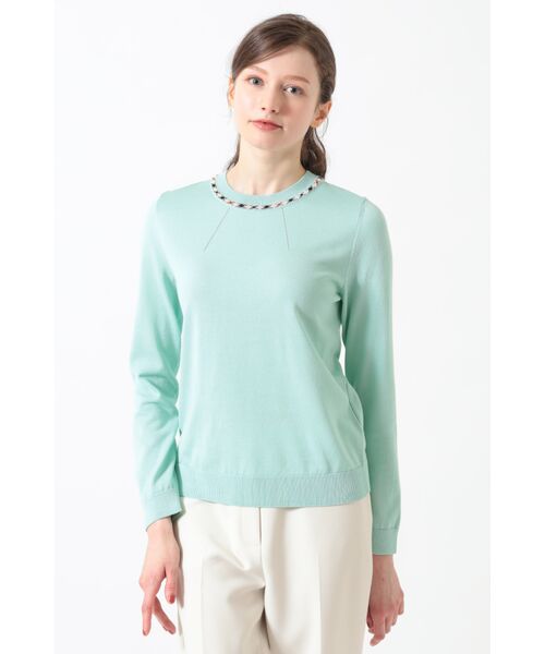 DAKS / ダックス その他トップス | 綿ポリエステル ハウスチェックジャカード プルオーバー（シルトグリーン）