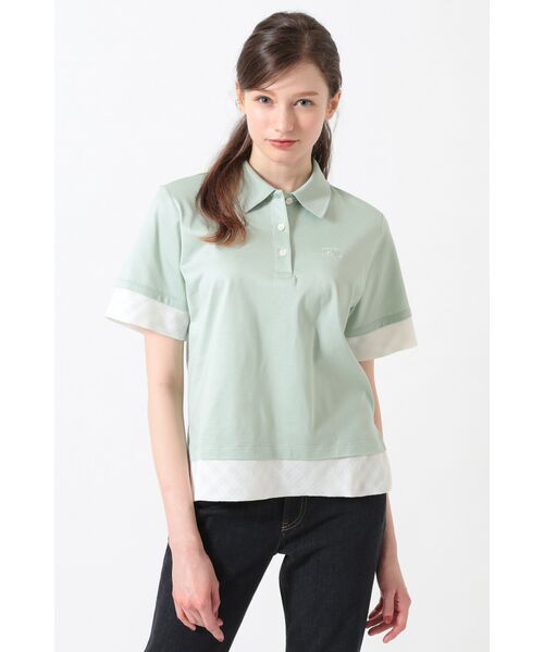 DAKS / ダックス その他トップス | GIZAコットン レイヤード風天竺プルオーバー（シルトグリーン）