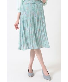 DAKS / ダックス ロング・マキシ丈スカート | フローラルプリント Aライン プリーツスカート