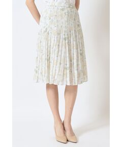 DAKS / ダックス ロング・マキシ丈スカート | フローラルプリント Aライン プリーツスカート