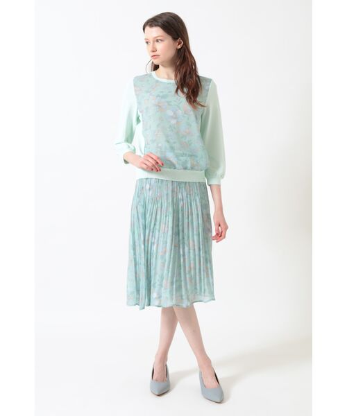 DAKS / ダックス ロング・マキシ丈スカート | フローラルプリント Aライン プリーツスカート | 詳細2