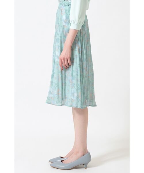 DAKS / ダックス ロング・マキシ丈スカート | フローラルプリント Aライン プリーツスカート | 詳細6