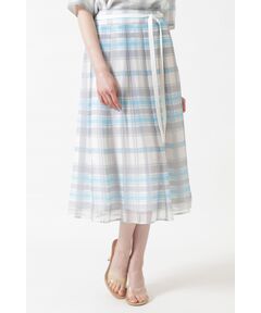 DAKS / ダックス ロング・マキシ丈スカート | 50th アニバーサリーチェック シフォン レイヤードスカート