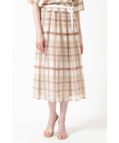 DAKS / ダックス ロング・マキシ丈スカート | 50th アニバーサリーチェック シフォン レイヤードスカート