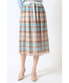 DAKS / ダックス ロング・マキシ丈スカート | 50th アニバーサリーチェック シフォン レイヤードスカート