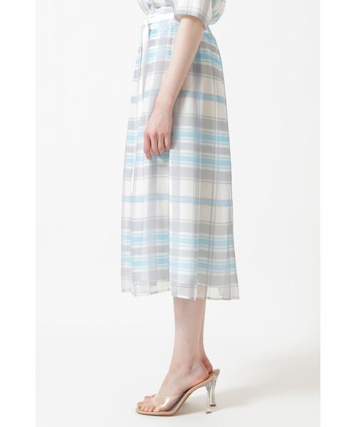 DAKS / ダックス ロング・マキシ丈スカート | 50th アニバーサリーチェック シフォン レイヤードスカート | 詳細1