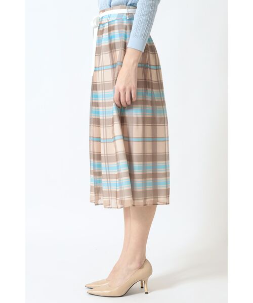 DAKS / ダックス ロング・マキシ丈スカート | 50th アニバーサリーチェック シフォン レイヤードスカート | 詳細1