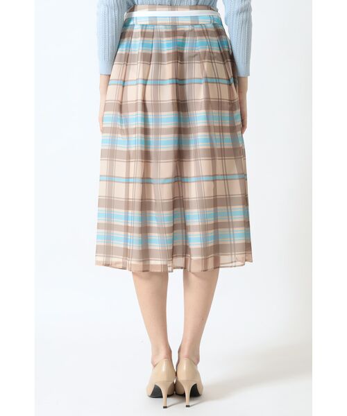 DAKS / ダックス ロング・マキシ丈スカート | 50th アニバーサリーチェック シフォン レイヤードスカート | 詳細2