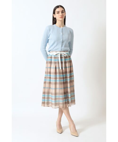 DAKS / ダックス ロング・マキシ丈スカート | 50th アニバーサリーチェック シフォン レイヤードスカート | 詳細3