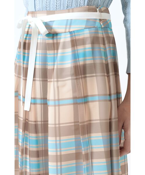 DAKS / ダックス ロング・マキシ丈スカート | 50th アニバーサリーチェック シフォン レイヤードスカート | 詳細4