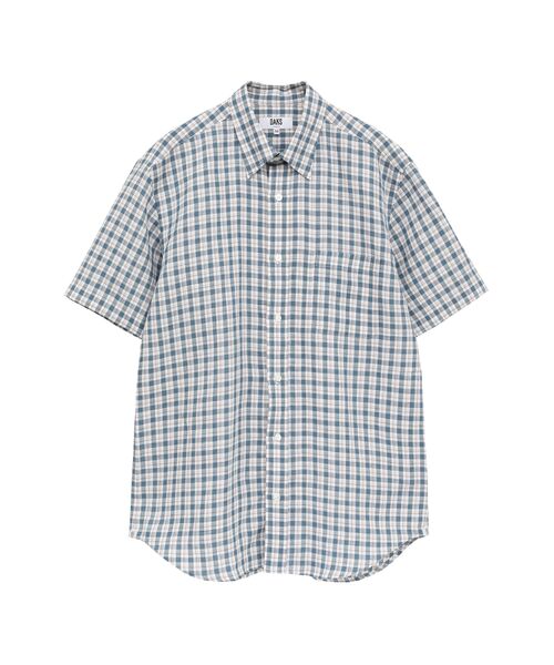 DAKS / ダックス シャツ・ブラウス | コットンリネン・リゾートチェックシャツ（ブルー）
