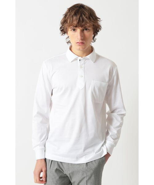 DAKS / ダックス その他トップス | ギザコットン天竺 前立てハウスチェックポロシャツ（スノーホワイト）