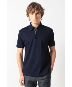 DAKS / ダックス その他トップス | フロントジップ ハウスチェックパイピング ポロシャツ