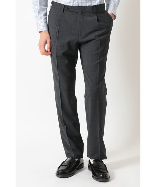 DAKS / ダックス その他パンツ | ウールブレンドストレッチテーパードスラックス（チャコールグレー）