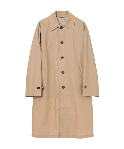 DAKS / ダックス その他アウター | OLMETEX シティウォッシュ レザーロゴパッチ バルマカーンコート（ベージュ）