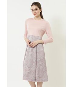 DAKS / ダックス ドレス | ペイズリープリントコンビニットワンピース