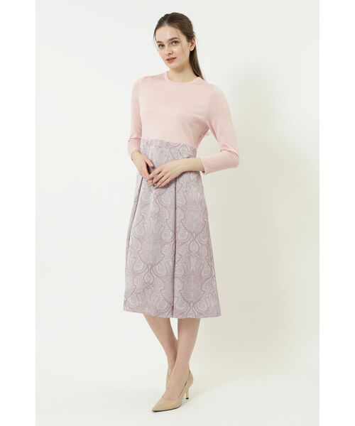 DAKS / ダックス ドレス | ペイズリープリントコンビニットワンピース | 詳細3