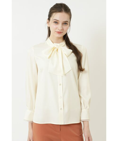 DAKS / ダックス その他トップス | 【TV着用｜市村紗弥香アナ】キュプラツイルリボンブラウス（02/オフホワイト）