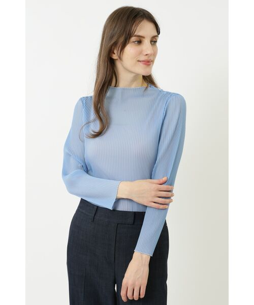 DAKS / ダックス その他トップス | 【TV着用｜三上真奈アナ】スタンドカラートリコットカットソー（82/サックス）