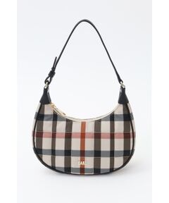 MABELハウスチェックハーフムーンハンドバッグ