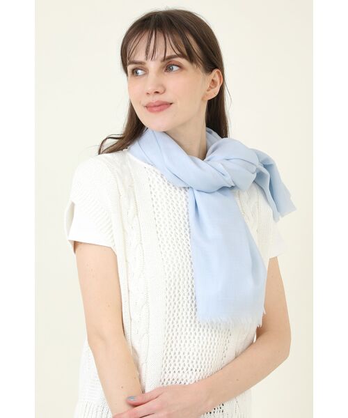DAKS / ダックス その他 | 後染めカシミヤシルクストール（82/サックス）