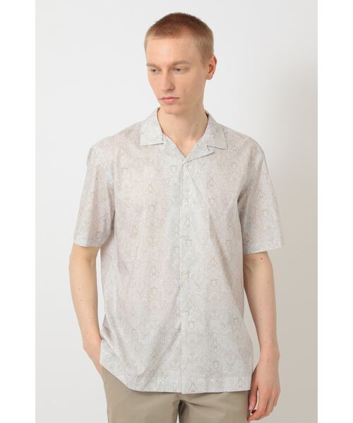 DAKS / ダックス シャツ・ブラウス | リバティプリント オープンカラーシャツ（フェザーグレー）