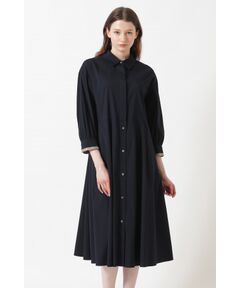 DAKS / ダックス ドレス | 綿ナイロンハイストレッチ ハウスチェックアクセント シャツワンピース