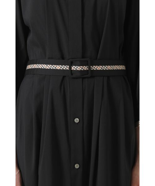 DAKS / ダックス ドレス | 綿ナイロンハイストレッチ ハウスチェックアクセント シャツワンピース | 詳細4