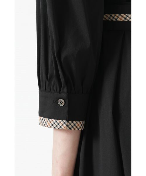DAKS / ダックス ドレス | 綿ナイロンハイストレッチ ハウスチェックアクセント シャツワンピース | 詳細6