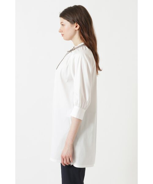 DAKS / ダックス シャツ・ブラウス | 綿ナイロンハイストレッチ ハウスチェックアクセント チュニックブラウス | 詳細1