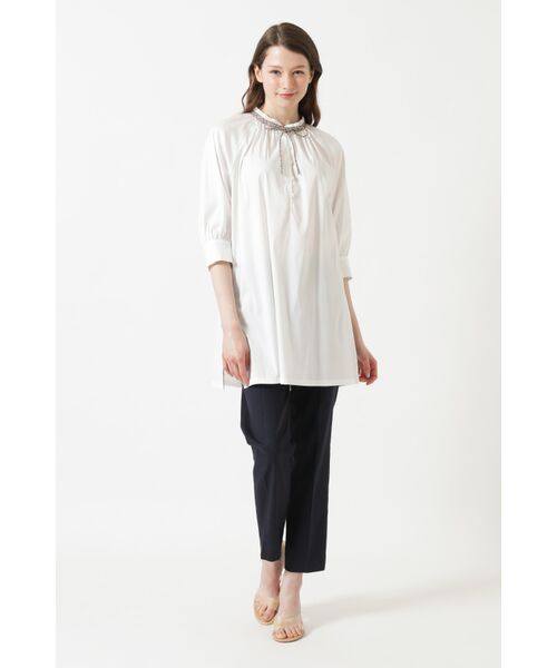 DAKS / ダックス シャツ・ブラウス | 綿ナイロンハイストレッチ ハウスチェックアクセント チュニックブラウス | 詳細2